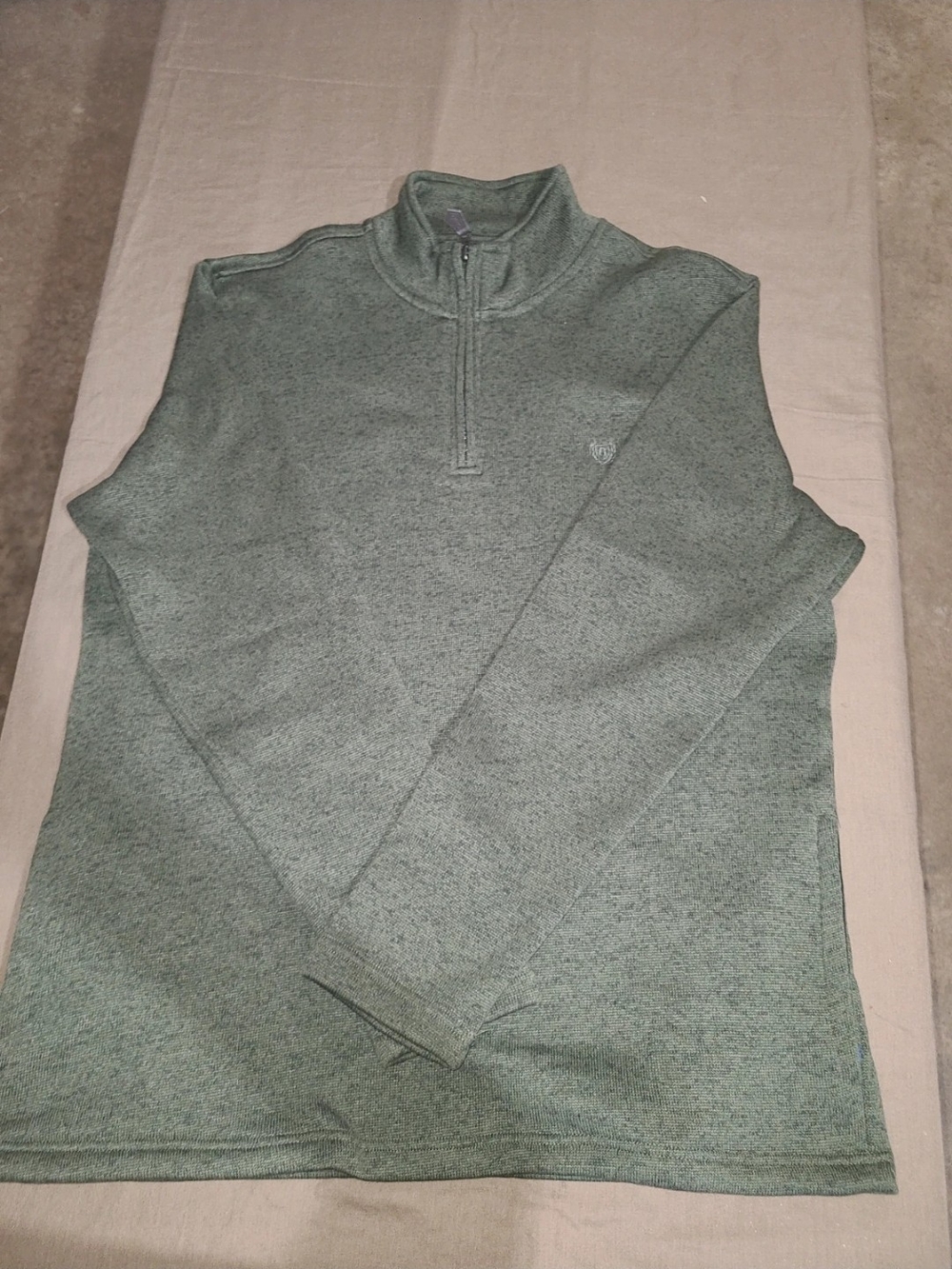 Chaps Men's Half-Zip Sweater in Olive